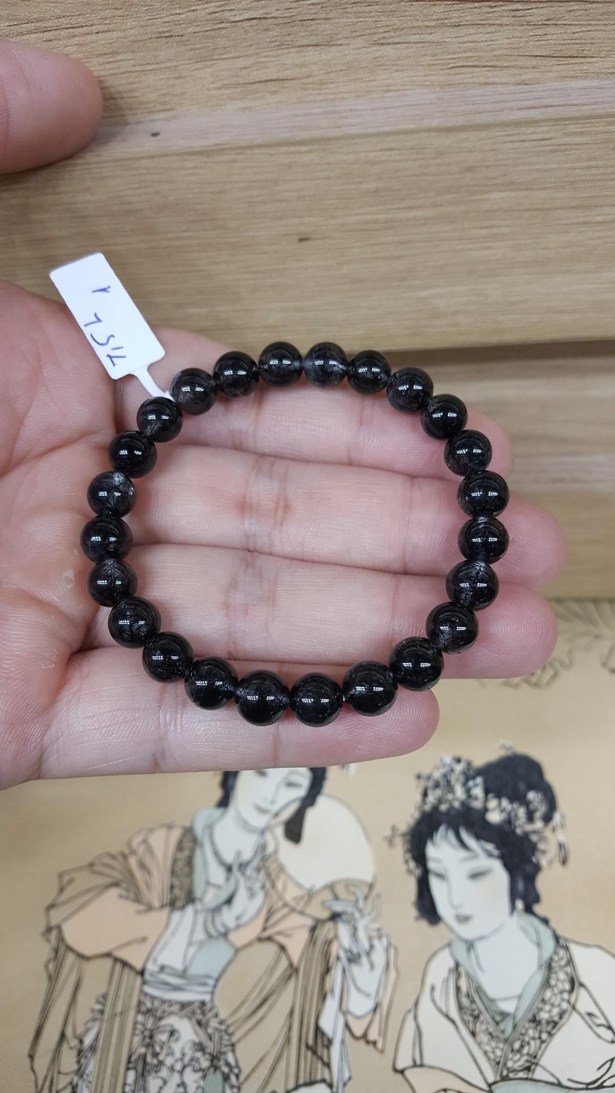 [FreeshipMAX] Vòng Tay Đá Thạch Anh Tóc Đen - BATDV001 - 7.5mm