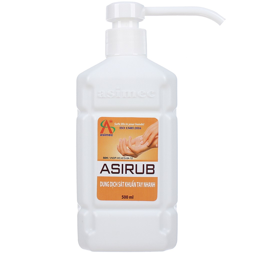 Nước rửa tay khô sát khuẩn asirub chai 500ml