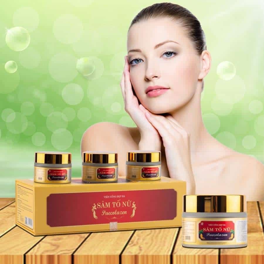 Sâm Tố Nữ Puecolazen - Viên uống đẹp da.