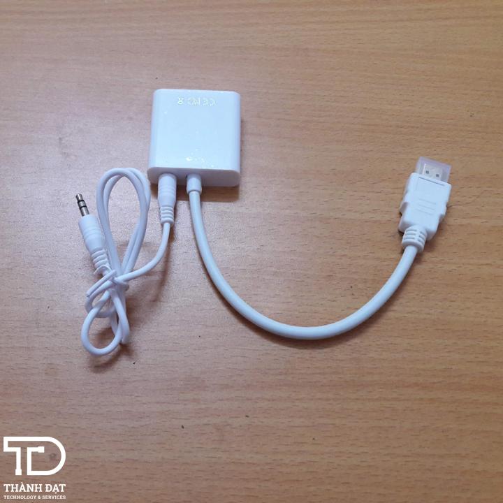 Cáp chuyển đổi HDMI sang VGA có audio (hdmi to vga audio)