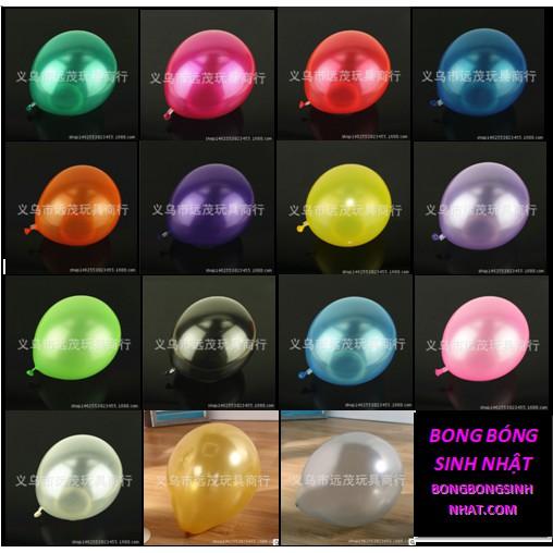 Bong Bóng nhũ Trung Quốc size 9  (23cm) Bịch 50c trang trí sinh nhật, sự kiện
