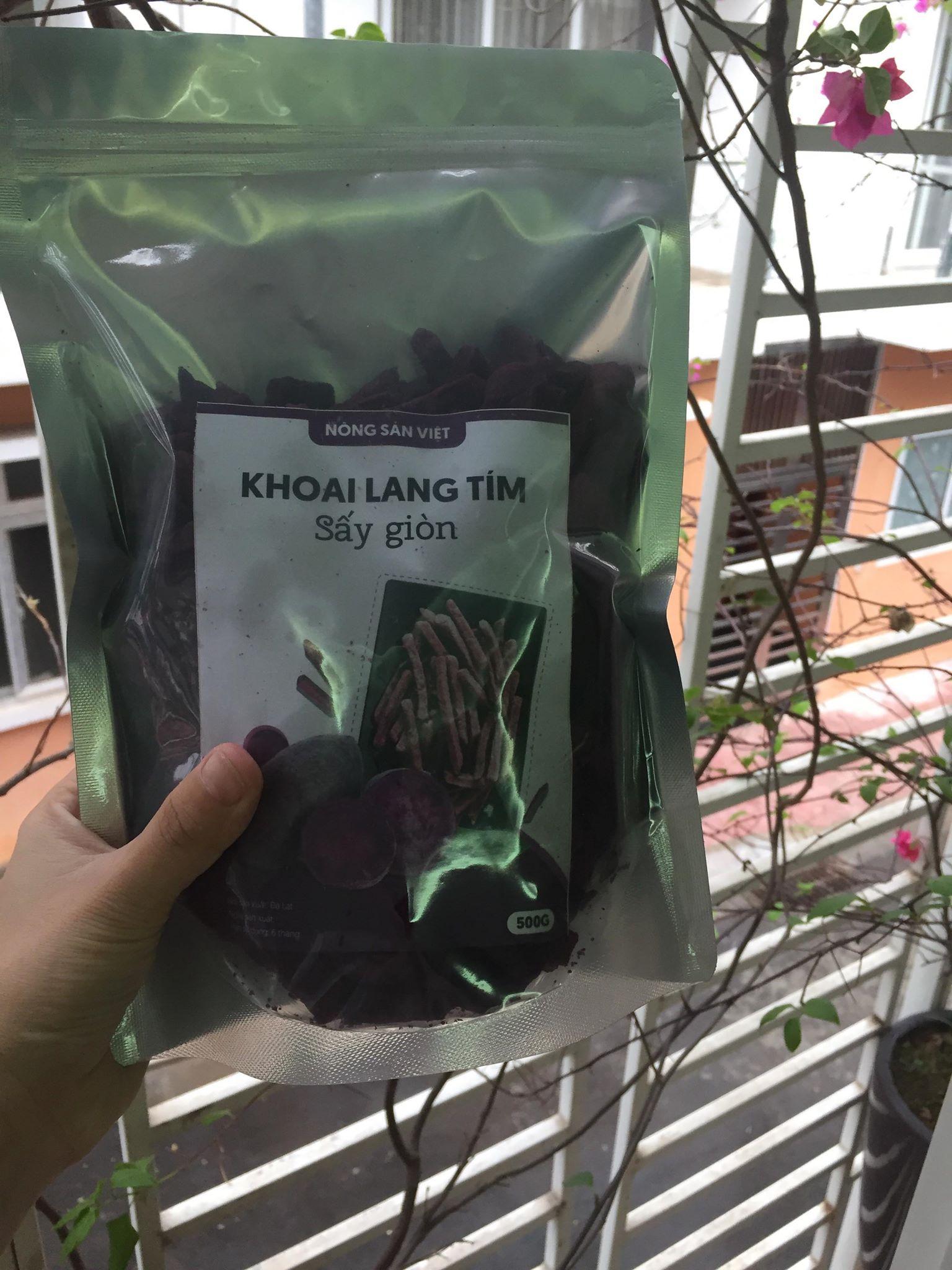1 Kg Khoai Lang Tím Sấy Giòn ( vụn)