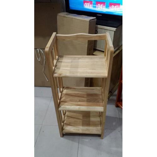 [HCM]Kệ sách gỗ cao su 3 tầng 40