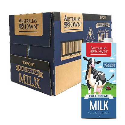 Thùng 12 Hộp Australia's Own Sữa Tươi Úc Nguyên Kem 1L - HSD 2021
