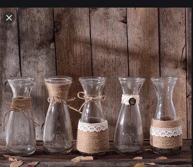Bình Hoa Thủy Tinh Eo Trang Trí 350ML