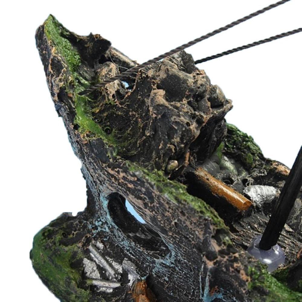 mui tàu đắm giả 11CM*5CM*13CM trang trí bể cá