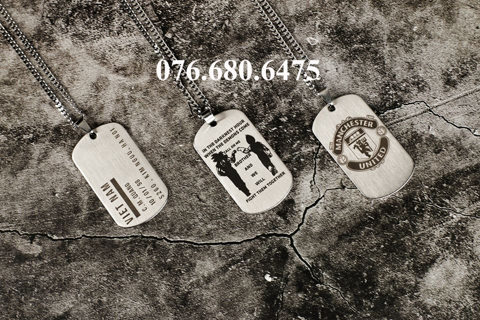[HCM]Thẻ Bài DOGTAG Khắc Tên Hình
