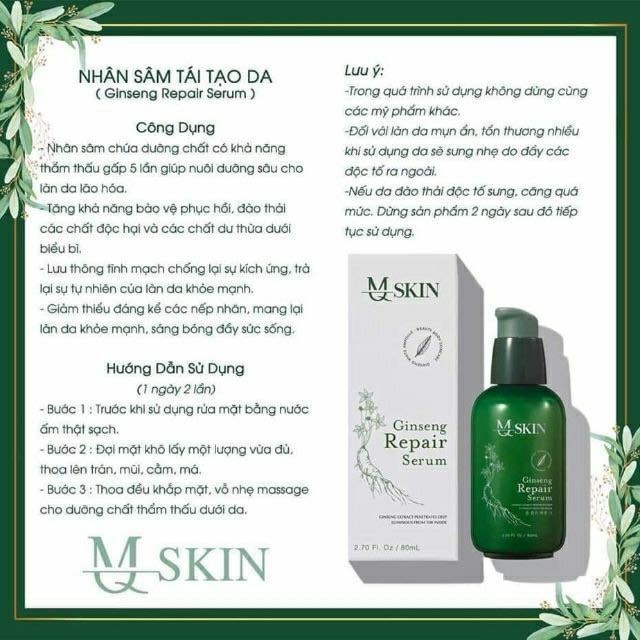 Serum Thay Da Nhân Sâm MQ MSKIN