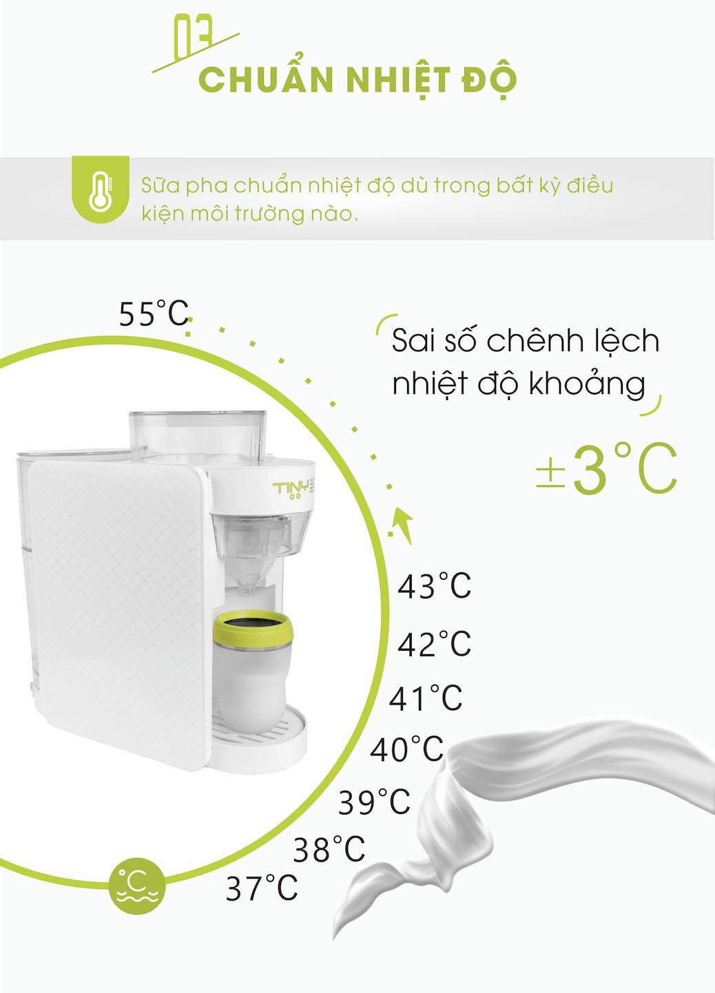 Máy Pha Sữa Bột Tự Động Tiny Baby - Nhật Bản