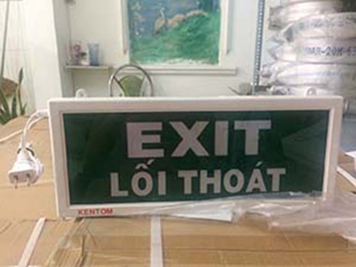 Đèn Exit thoát hiểm Kentom 1 mặt KT110