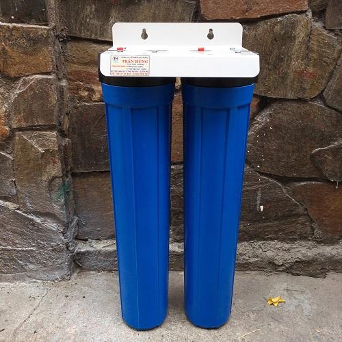 Bộ 2 cốc lọc 20inch kèm lõi và phụ kiện đầy đủ zen 21 (2 cốc xanh+lõi thô+than)