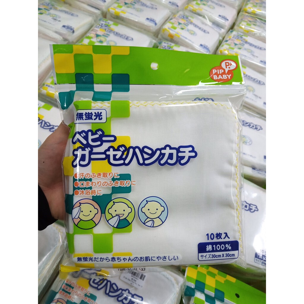 Set 10 khăn sữa xuất nhật kháng khuẩn chuchu