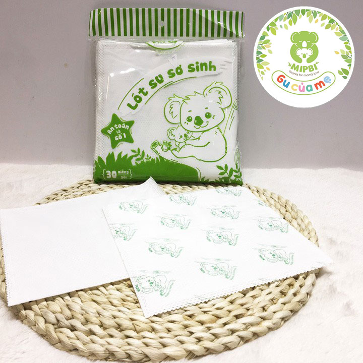 Miếng Lót Phân Su Sơ Sinh Mipi (30 tờ/Gói, Kích Thước 22x22cm)