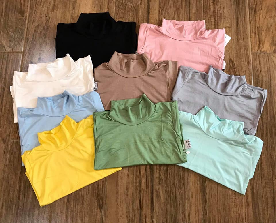 Combo 3 áo thun lạnh cao cổ cho bé