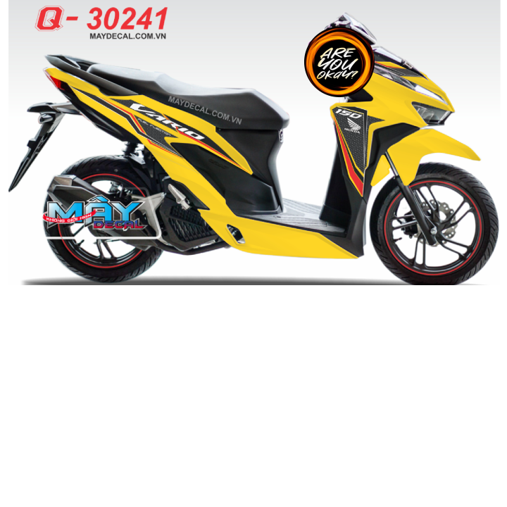 Tem rời dán xe vario 150 30241 dán xe vàng
