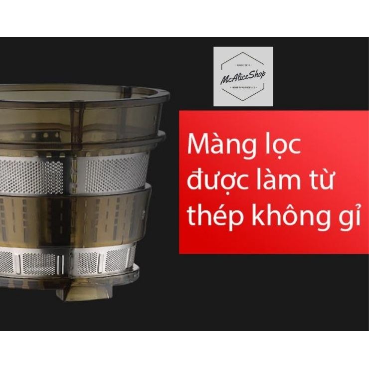 Máy Ép Chậm Hoa Quả Cỡ Lớn Hongxin RH312 (Màu Đỏ,Miệng Lớn Tiện Dụng)
