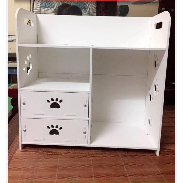 Kệ để mỹ phẩm hoa văn bàn chân chó