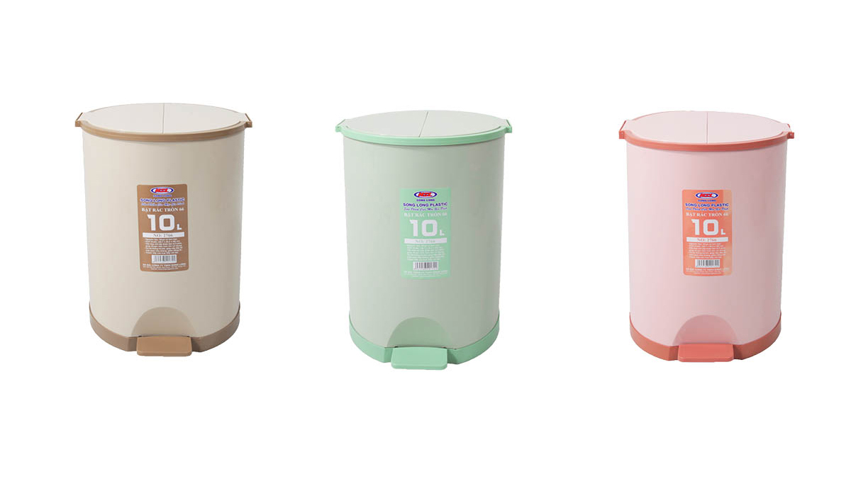 Thùng Rác Đạp Tròn Cao Cấp Song Long 10L