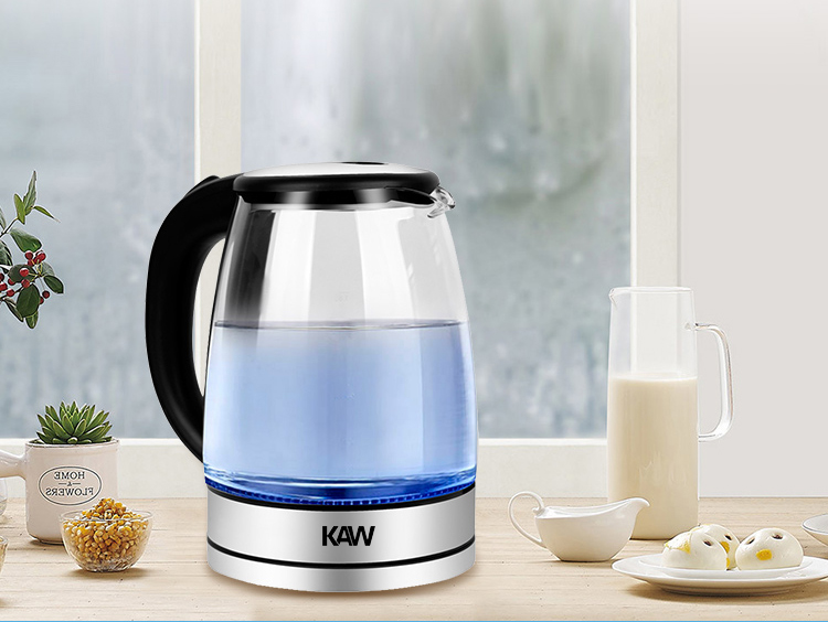 Ấm điện đun nước lock&lock bằng thủy tinh 1.8 l 1850w, Ấm nước, Bình đun siêu tốc giá rẻ, Bình Đun Siêu Tốc KAW RK1818, 1.8L, An Toàn, Chịu Va Đập Cao, Công Suất 1800W, Bảo Hành Toàn Quốc