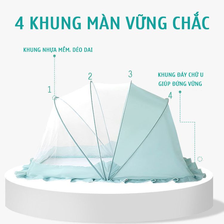 Màn Ngủ Chống Muỗi Cho Bé Gấp Gọn Thế Hệ Mới
