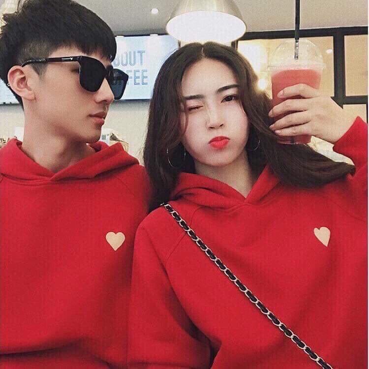 [HCM]Áo Hoodie Unisex Trái Tim Thời Trang