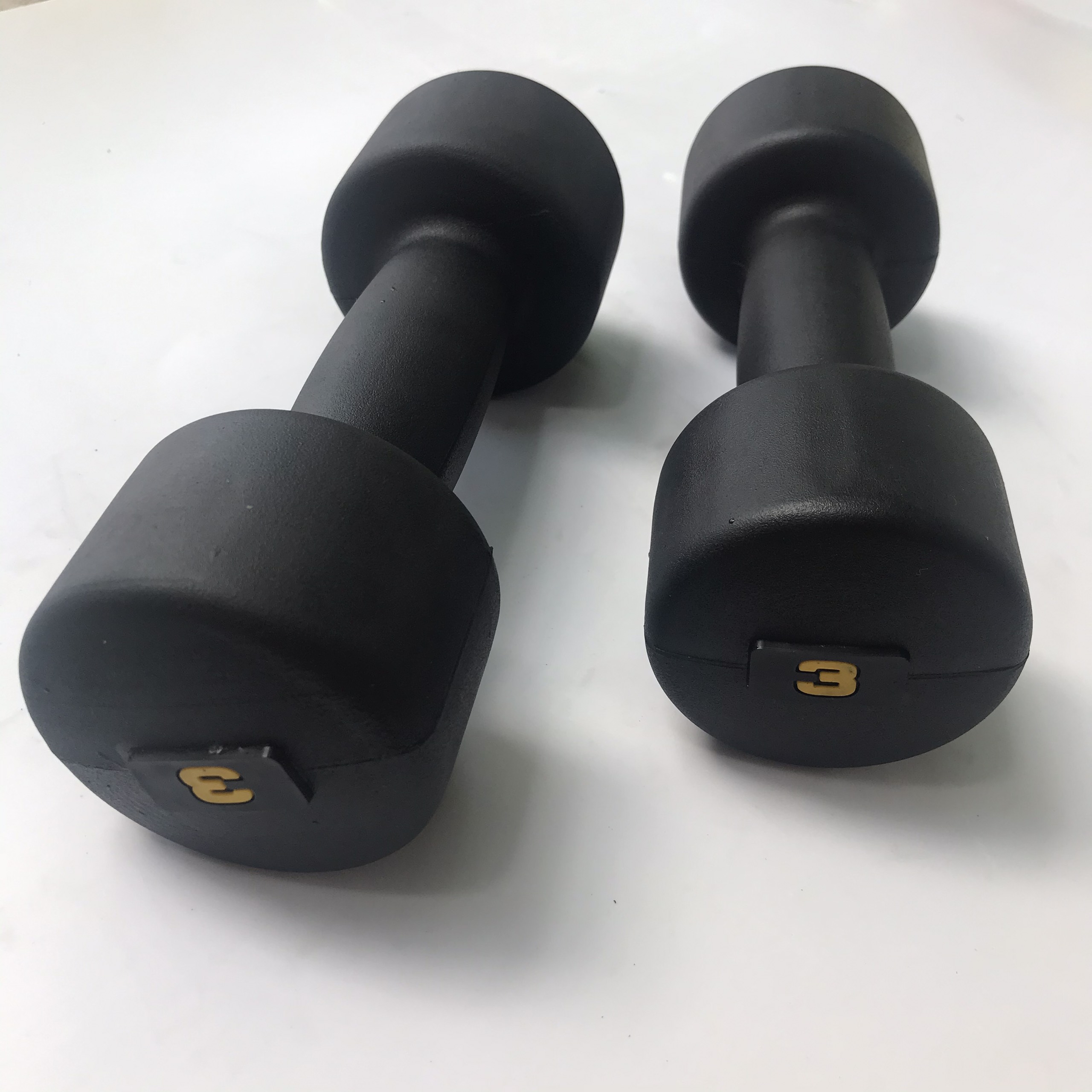BỘ 2 TẠ TAY CAO SU ĐEN 3KG