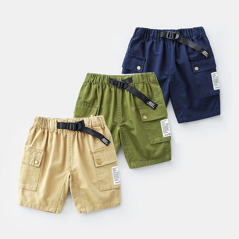 [HCM]Quần short kaki bé trai TrueKids quần short cho bé phối nịt túi hộp