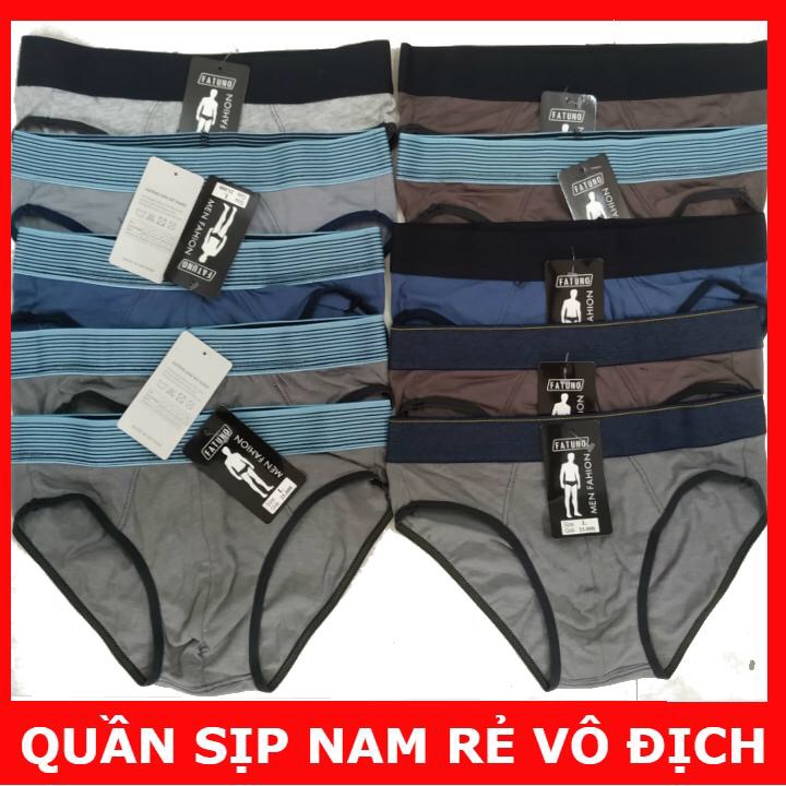 Combo gồm 10 quần sịp tam giác nam loại đẹp co giãn không gây hằn da
