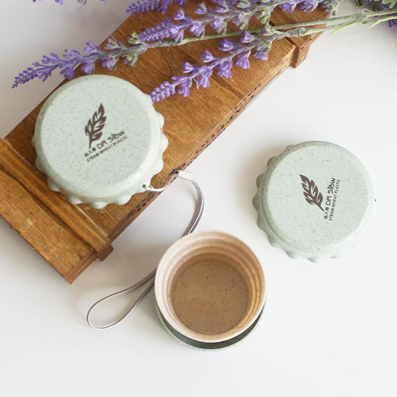 Cốc uống nước, trà, cafe gập gọn bằng lúa mạch (giao màu ngẫu nhiên)
