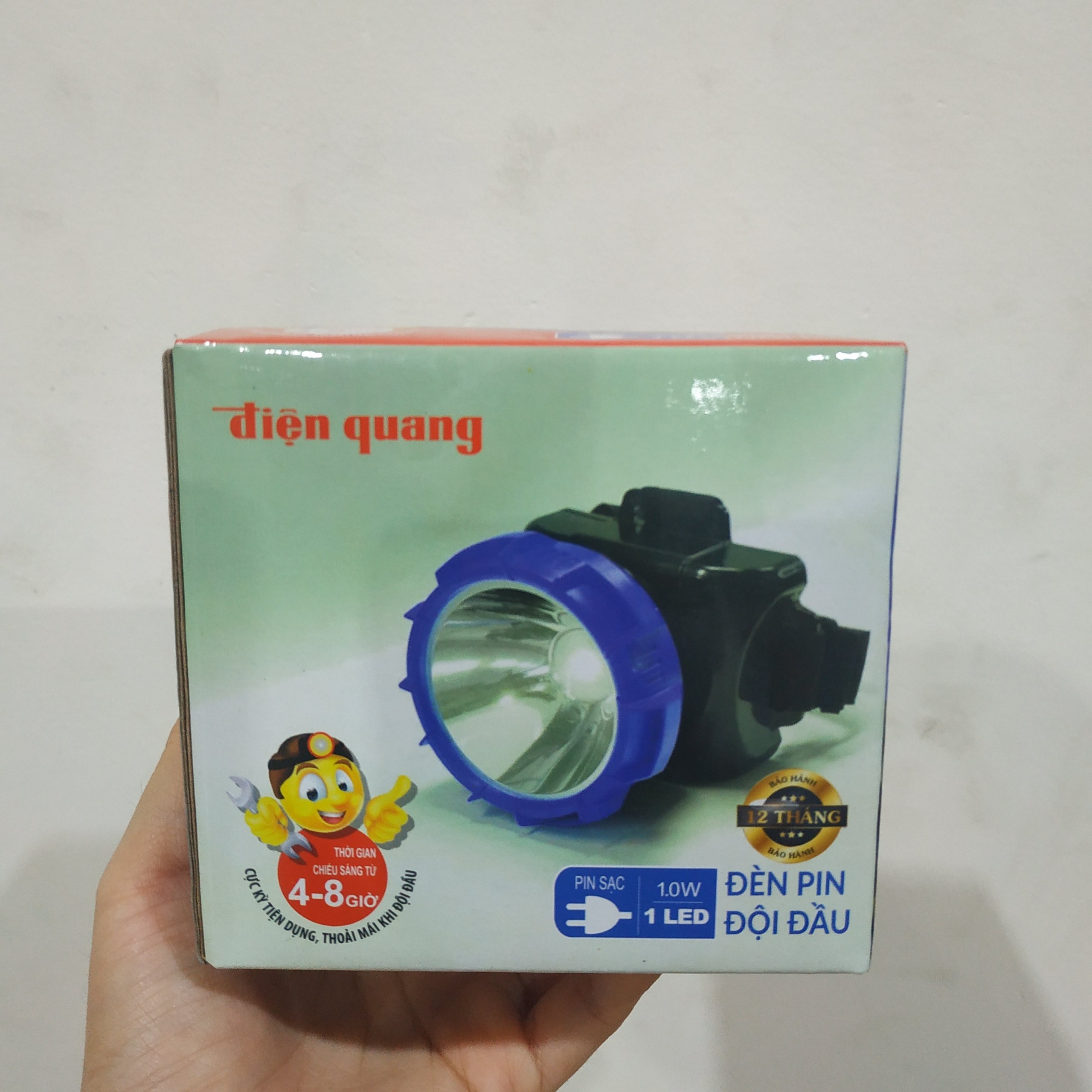 Đèn Pin Đội Đầu Điện Quang PFL12 R ( Pin sạc, 1W )