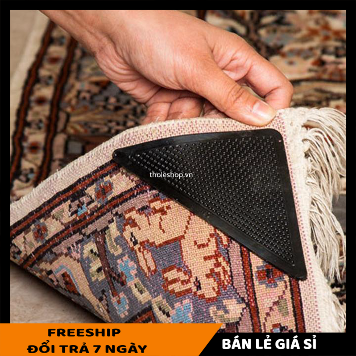 Miếng dán Ruggiec cố định thảm, giúp giữ tấm thảm cố định - Miếng dán thảm lót sàn chống trượt - Miếng dán cố định đồ vật - giấy dán đa năng