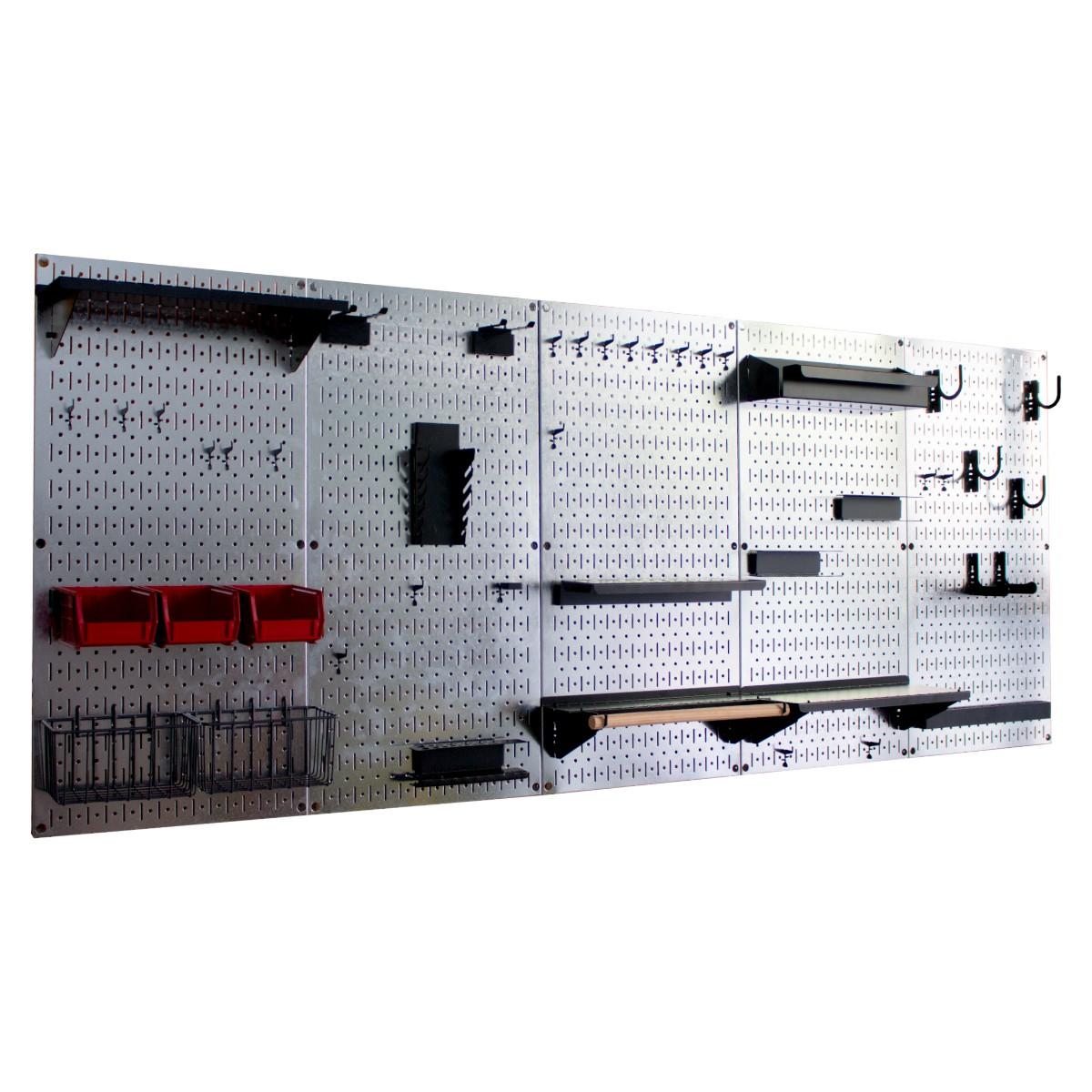 Bảng treo dụng cụ Pegboard cơ khí SMLIFE WB5 - Mô đun 5 Bảng mạ kẽm dày 12mm + bộ móc treo sơn tĩnh điện màu đen - Lưu trữ dụng cụ trực quan dễ tìm kiếm - Combo dành cho gia đình
