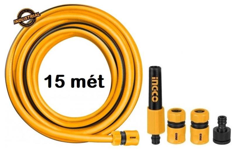 Bộ 15 mét ống nhựa PVC Fi21 khớp nối ống vòi xịt rữa tưới cây INGCO HPH2001 HHCS05122 AquaMate