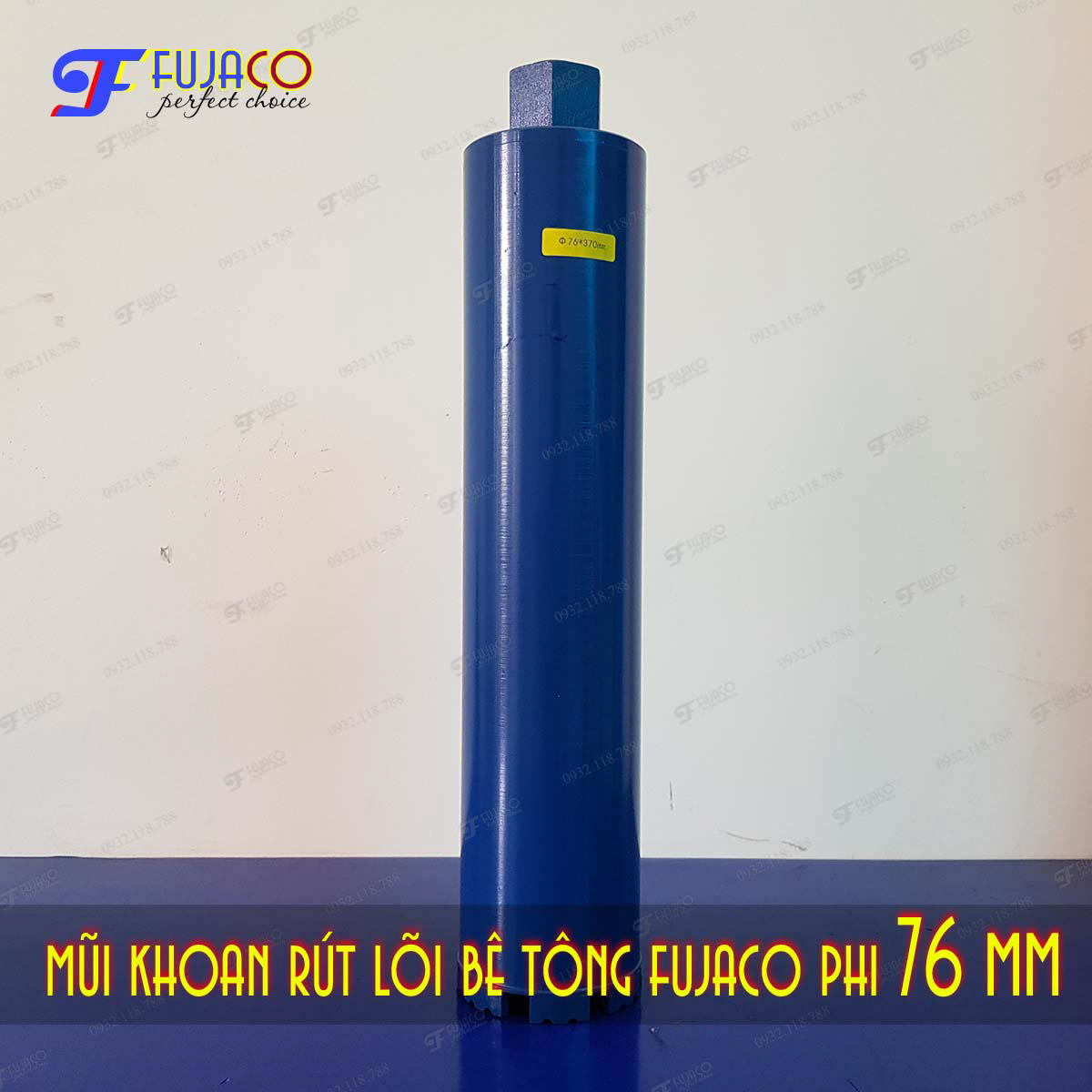Mũi khoan rút lõi bê tông phi 76 mm - fujaco