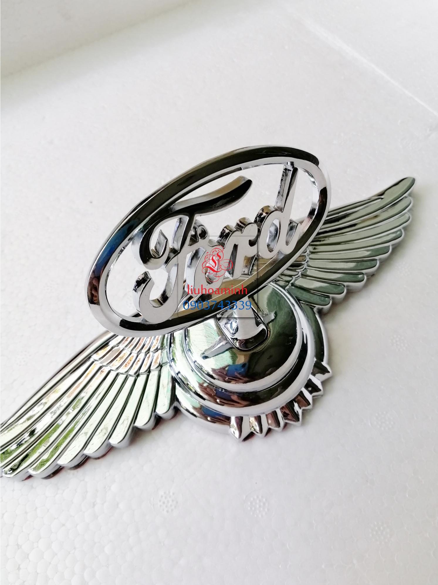 Logo cánh chim 3D Ford (đứng)