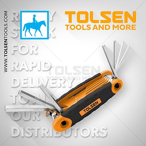 [HCM]Bộ 9 Lục Giác Xếp Gọn Đầu Thẳng Đa Năng TOLSEN 20098