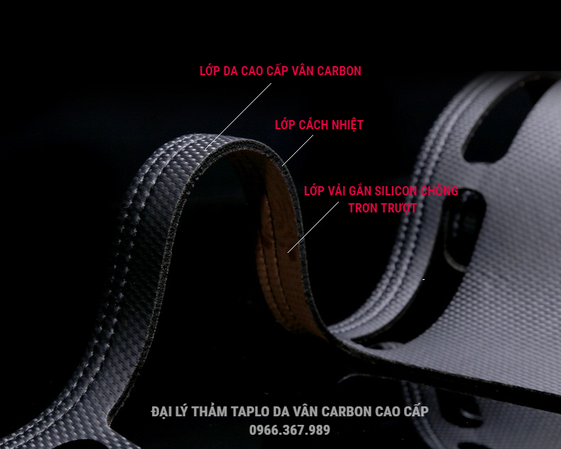 Thảm Taplo Da vân Carbon cao cấp xe MAZDA 2