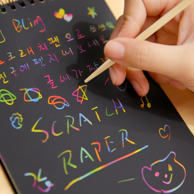 Sổ tay ma thuật Scratch Note nhiều sắc màu (10 tờ) (14*10.5cm)