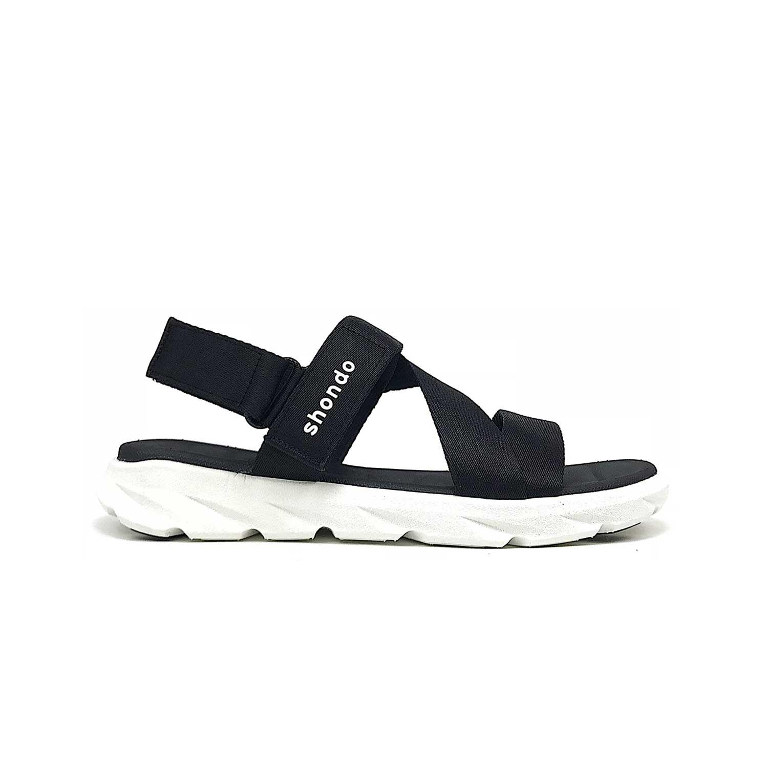 [HCM]Giày Shondo Sandal Trắng Đen F6S003