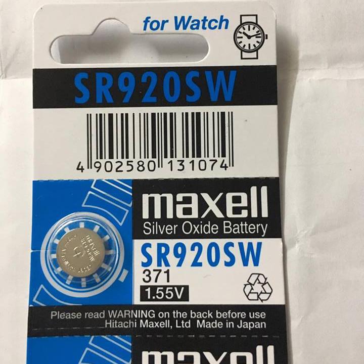 [HCM]Pin nhật 920 Maxell SR920SW 371 vỉ 1 viên
