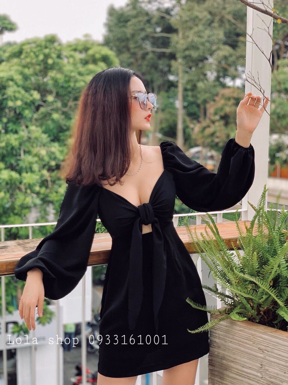 SÉT VÁY ÁO CỘT NƠ KÈM CHÂN VÁY