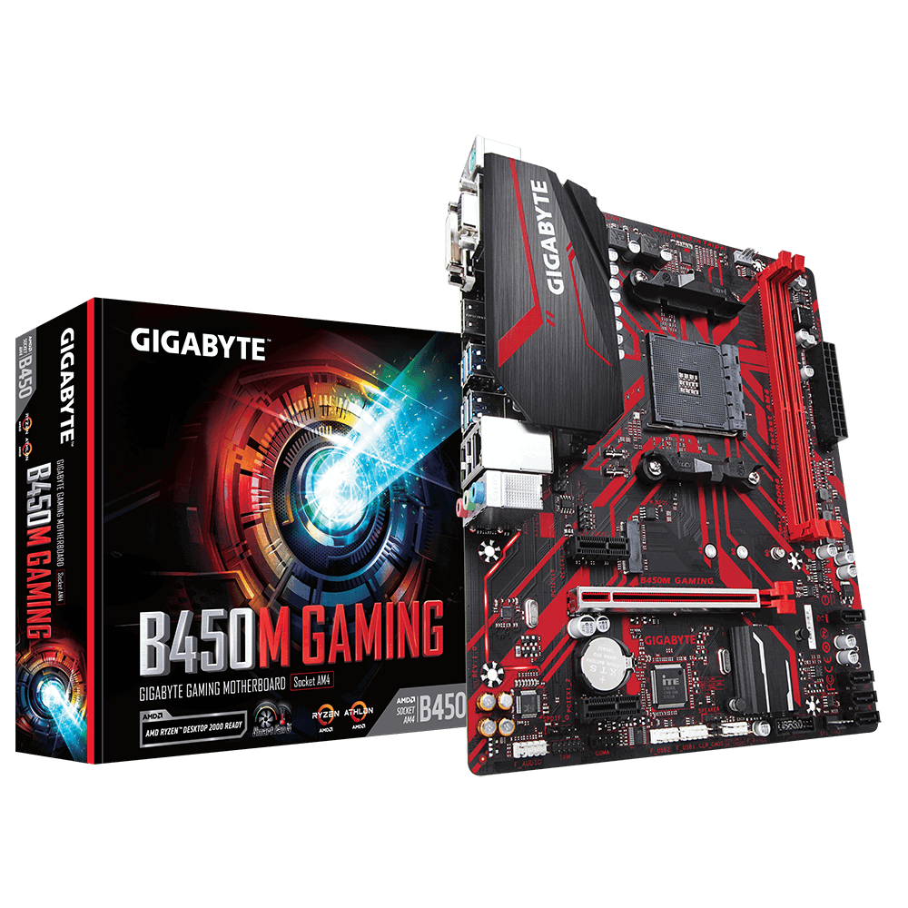 Mainboard GIGABYTE B450M-Gaming (AMD B450, Socket AM4, m-ATX, 2 khe RAM DDR4)