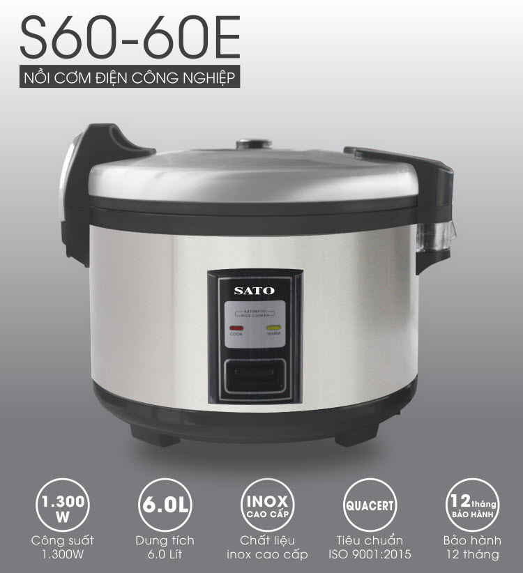 Nồi Cơm Điện Công Nghiệp Sato S60-60E