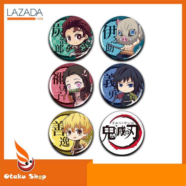 [HCM]SET 6 cái Huy Hiệu Anime Kimetsu no Yaiba - Diệt Quỷ Cứu Nhân dành cho Fan Anime và Otaku