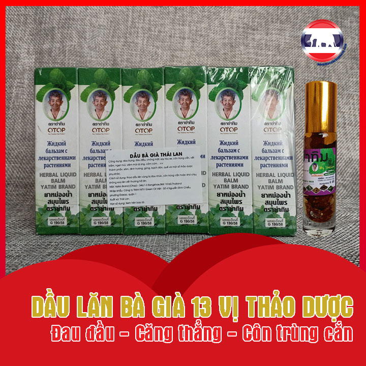 Dầu 13 vị thảo dược bà gìa thái lan