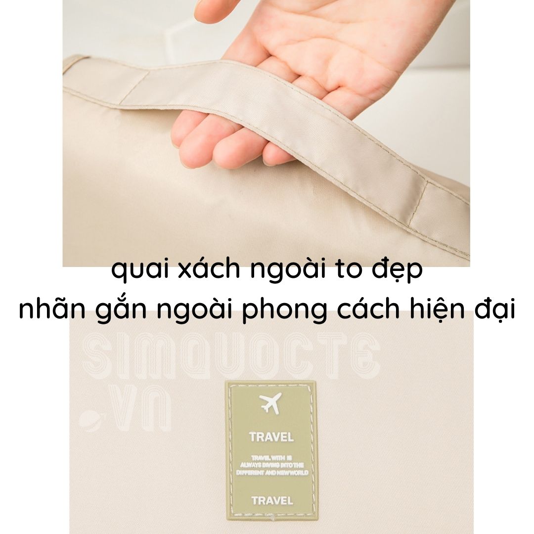 [Size to] Túi đựng mỹ phẩm đồ du lịch đa năng có móc treo