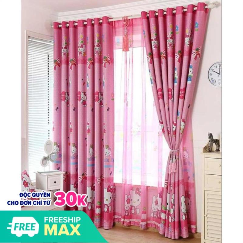 Rèm treo cửa kitty kimono chất liệu đẹp 1 tấm 1m ngang x 2.7m cao. Rèm bán không kèm thanh treo, phụ kiện gì khác, chỉ may và đục lỗ sẵn