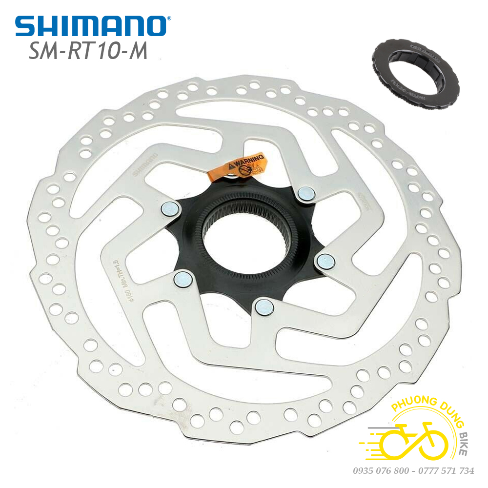 Đĩa phanh thắng xe đạp shimano sm rt10 160mm 180mm center lock - hàng chính hãng