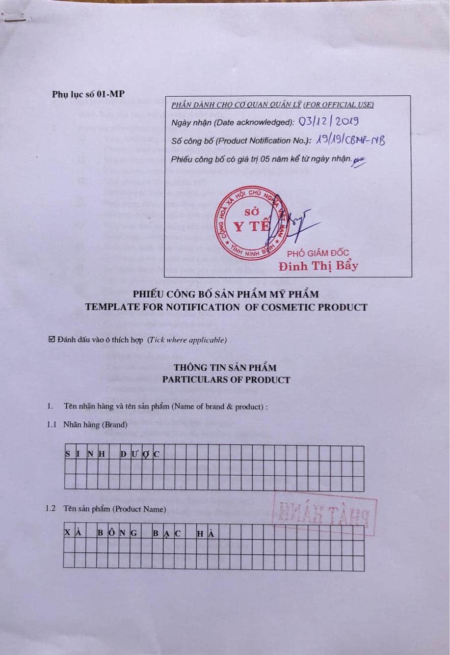 Xà bông bạc hà