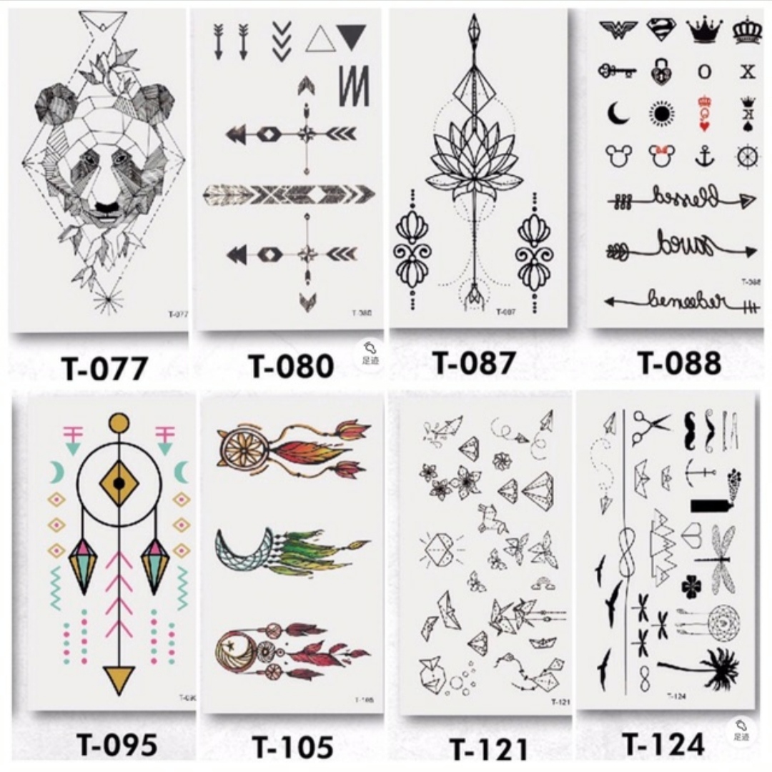 Hình xăm dán mini hóa trang Halloween HÌNH XĂM DÁN - SET HÌNH XĂM GIẢ TATOO (được chọn mẫu)